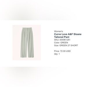Abercrombie Sloane wide leg pant